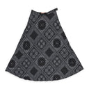 Black Bandana Pleated Skirt