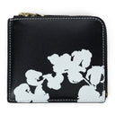 Black Cotton Wreath Wallet