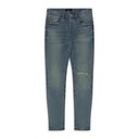 Mid Indigo Vintage Knee Blowout Skinny Jeans