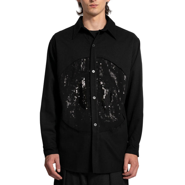 Black Vortex Button Down Shirt
