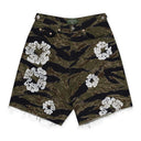 Multicolor Tiger Camo Cotton Wreath Shorts