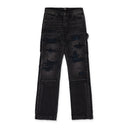 Aged Black Denim Carpenter Jeans