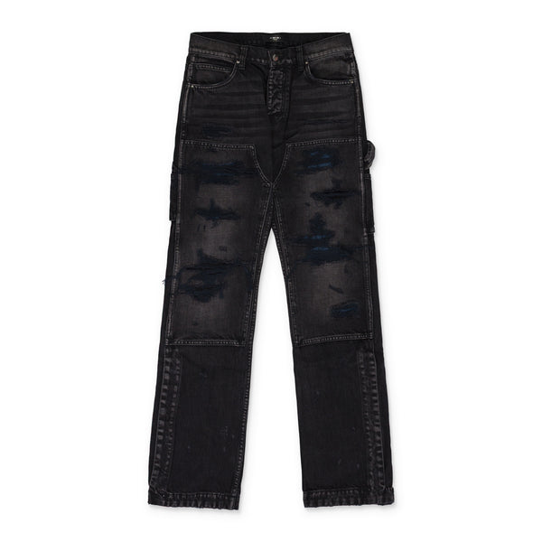 Aged Black Denim Carpenter Jeans