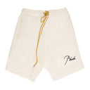 Cream Script Logo Shorts