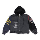 Black Upside Down Zip Hoodie