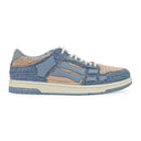 Beige/Blue Raffia Skel Top Low