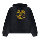 Faded Black Amiri Track Patch-Embellished Hoodie