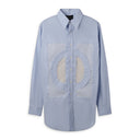 Blue Collage Button-up Shirt