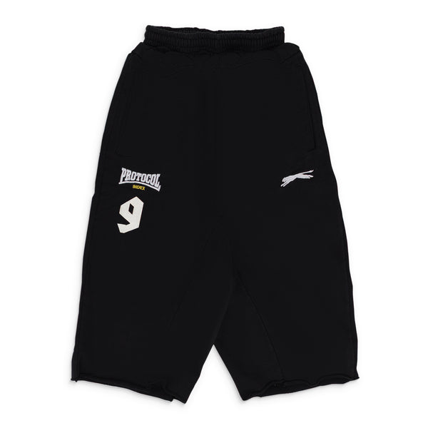 Black Folded Waist Jorts