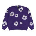 Purple Cotton Wreath Sweatshirt