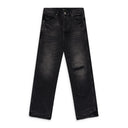 Black Concorde Rip Repair Wide-Leg Jeans