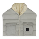 Grey Puff Down Mufler Gray