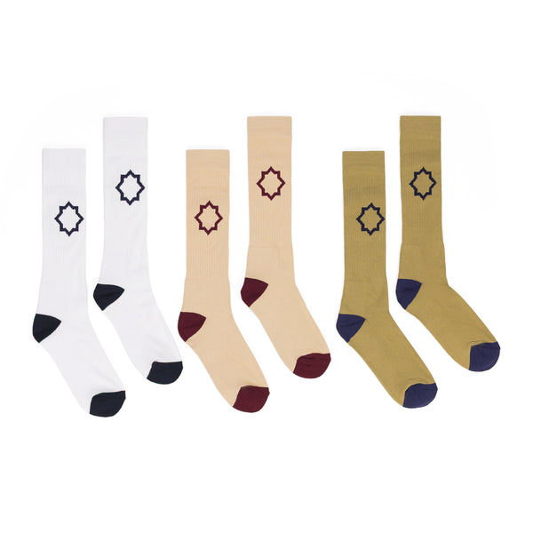 TAN 3 Pack Socks