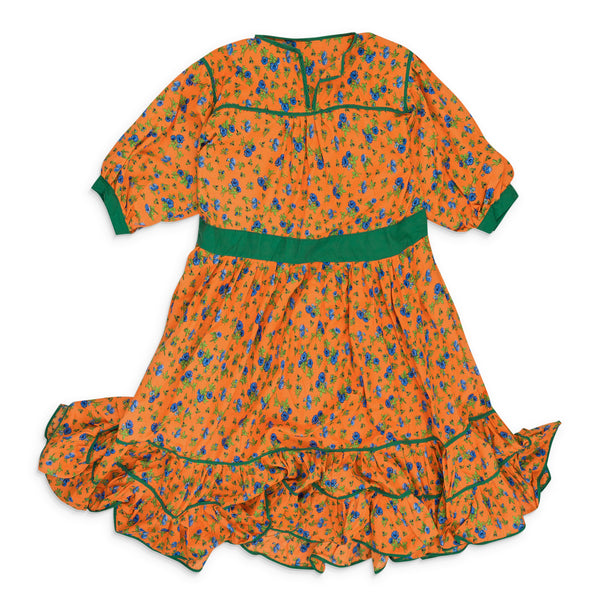 Orange Printed Doll Dress