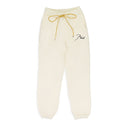 White Script Logo Terry Sweatpants