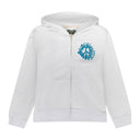 White Denim University Zip Hoodie