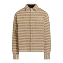 Beige Work Shirt Channel Linked Tweed