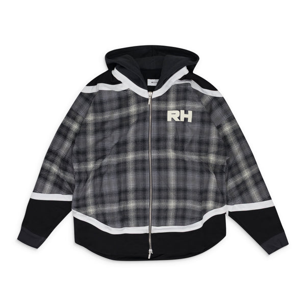 Grey Hockey Zip-UP Hoodie