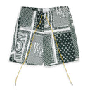 Green Card Print Swim Trunk