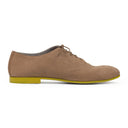 BEIGE VELVET KID LOW TOP OXFORDS