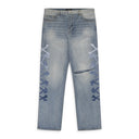 Stone Indigo/Blue Gradient Bones Straight Jeans