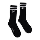 Black/White Varsity Script Sock