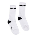 Black/White MA Embroidery Patch Socks