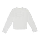 White Embroidered Long Sleeve T-Shirt