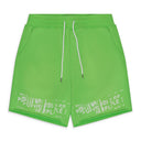 Fluorescent Green French Terry Glitch Sweatshorts
