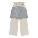 Beige Ahmad Layered Trousers