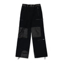 Black Leather Cargo Pants