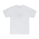 White Rhinestone Silk T-Shirt