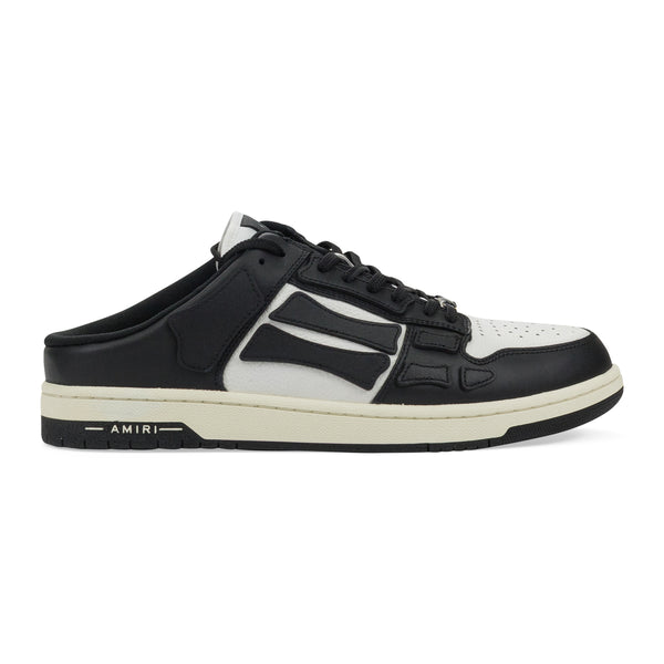Black/White Skel Top Low Slip On