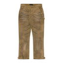 Beige Bentonite Snap Carpenter Pants