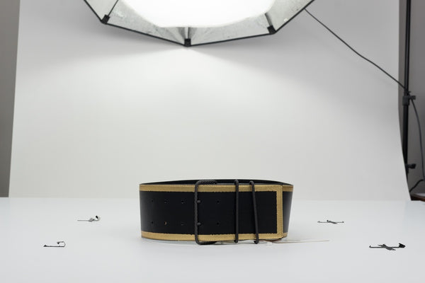 Black Wide Leather Waist Belt