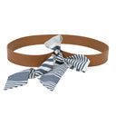 Brown Olina Striped Belt
