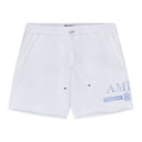 White MA Watercolor Bar Sweatshorts
