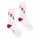 White/Red Collegiate Tube Socks