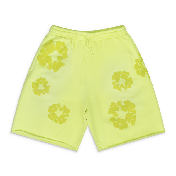 Neon Green Mono Wreath Sweatshorts