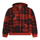 Red Plaid Wreath Zip Hoodie