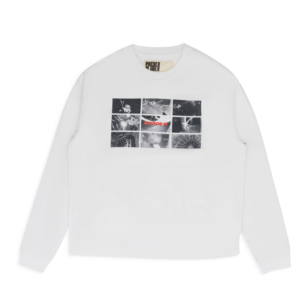 White Web Monitor LS T-Shirt