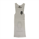 White Ribbed Sword Horseshoe Logo F*** You Tank Top
