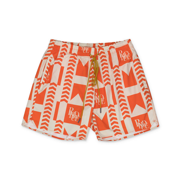 Orange/Off White Grasse Swim Trunks