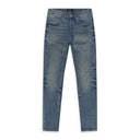 Mid Indigo Vintage Knee Blowout Skinny Jeans