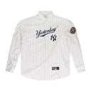 White Baseball Pinstripe Shirt