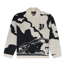 Off White/Black Fireball Polo Sweater