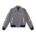 Blue Jacquard Bones Bomber