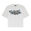 White Floral Amiri Logo T-shirt