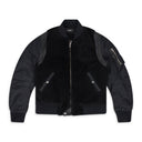 Black Shearling Bomber Jacket