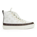 White Monogram Stellar High-Top Sneakers